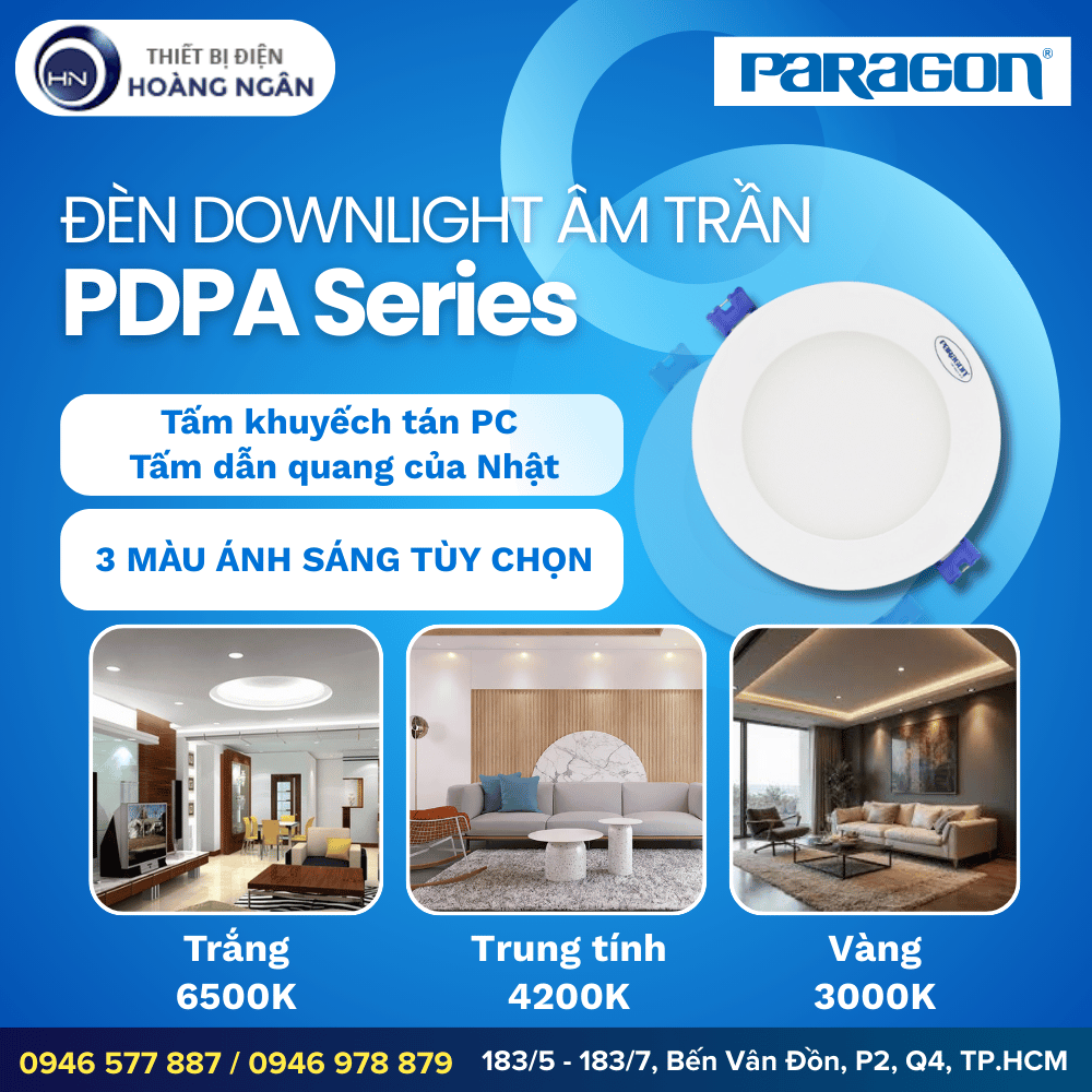 Đèn LED Panel Âm Trần Paragon PDPA Series - Dimmer