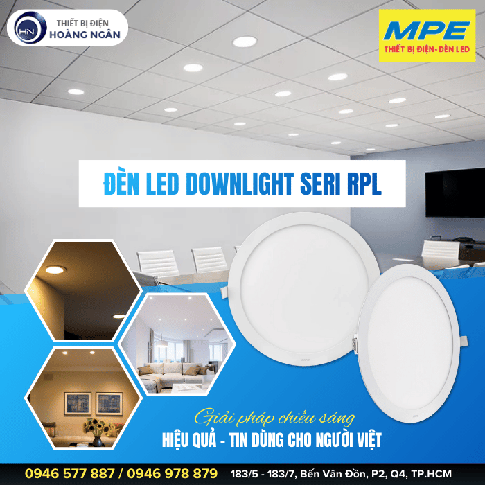 Đèn LED Panel âm trần siêu mỏng Seri RPL MPE