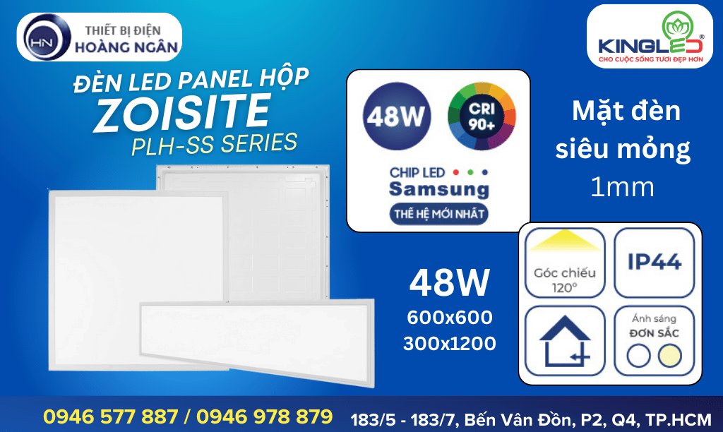 Đèn LED Panel Hộp Zoisite KingLED (PLH-SS Series)