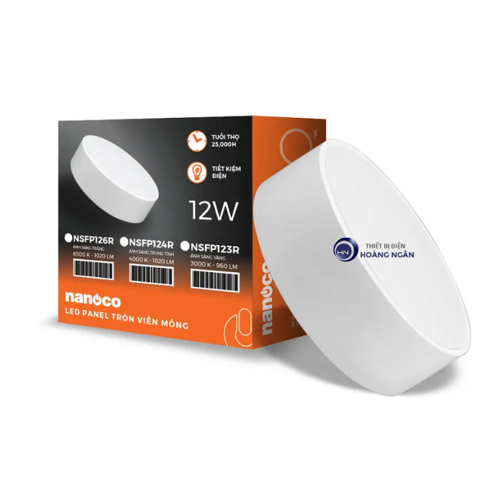 Đèn LED Panel tròn ốp nổi viền mỏng Nanoco