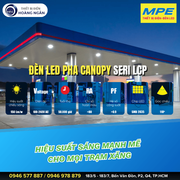 Đèn LED Pha Canopy MPE  Seri LCP