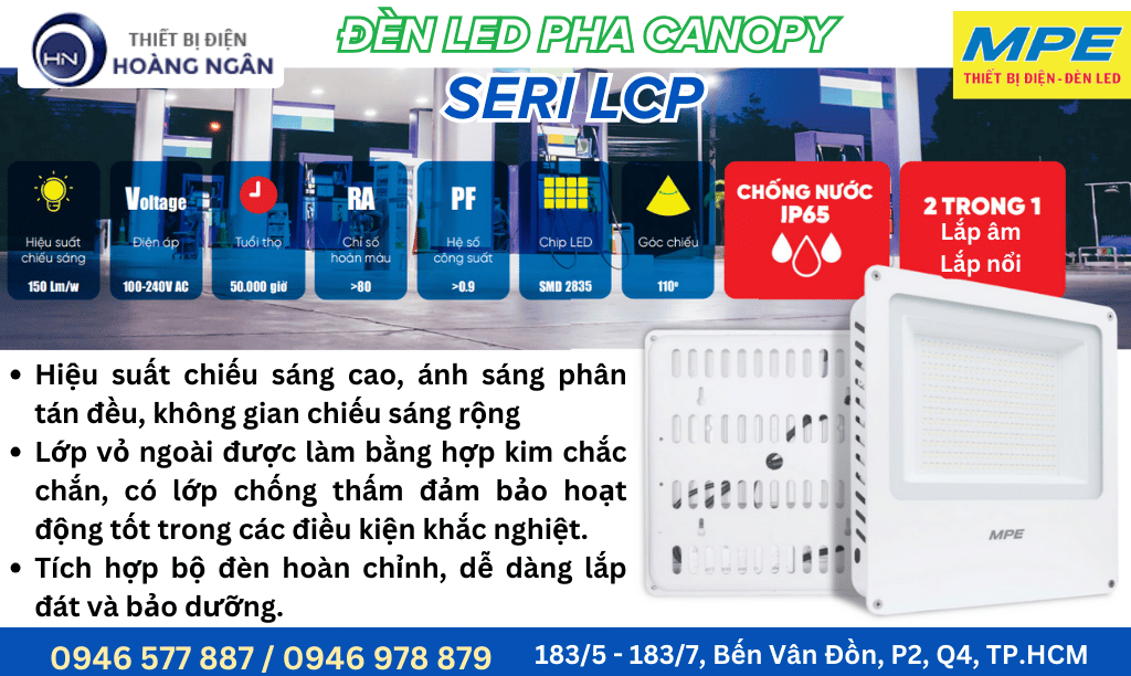 Đèn LED Pha Canopy Seri LCP MPE