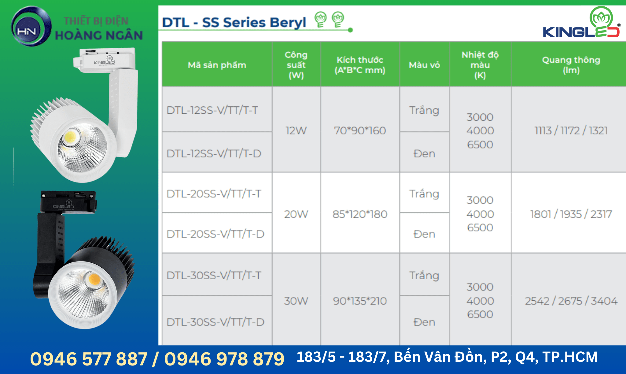 Đèn rọi ray Beryl DTL-SS Series