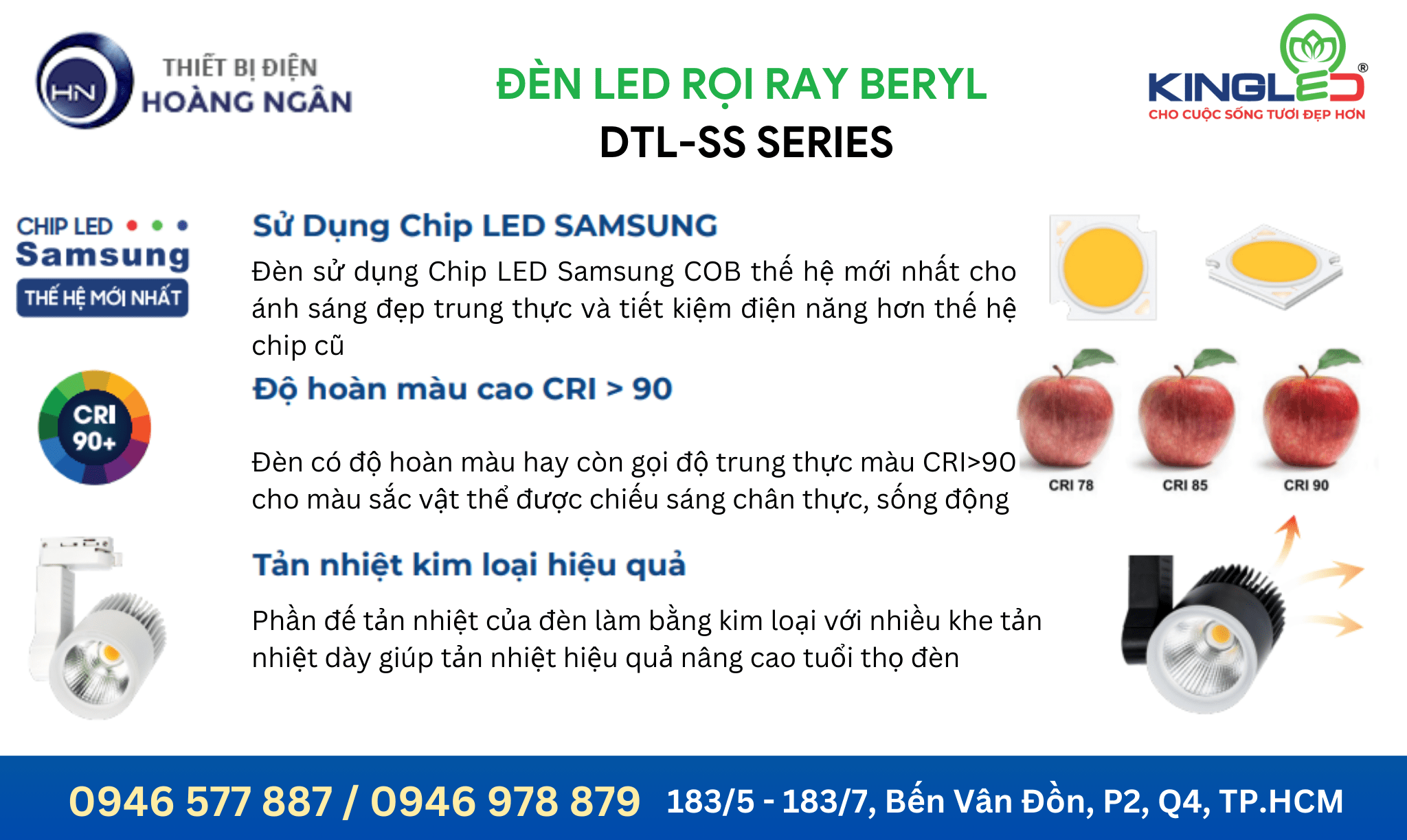 Đèn LED rọi ray Beryl DTL-SS Series