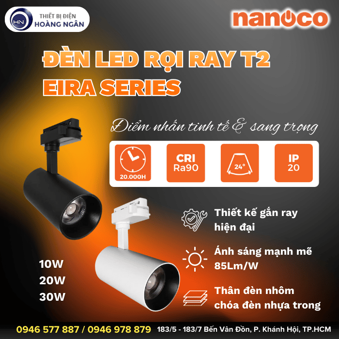 Đèn LED Rọi Ray T2 EIRA Series NTRE103W Nanoco