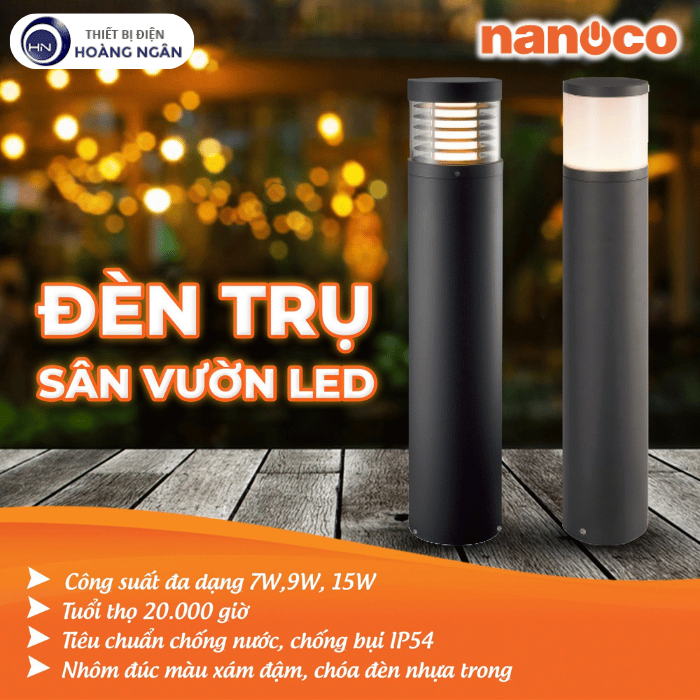 Đèn LED Sân Vườn Ngoài Trời NGL1913 Nanoco