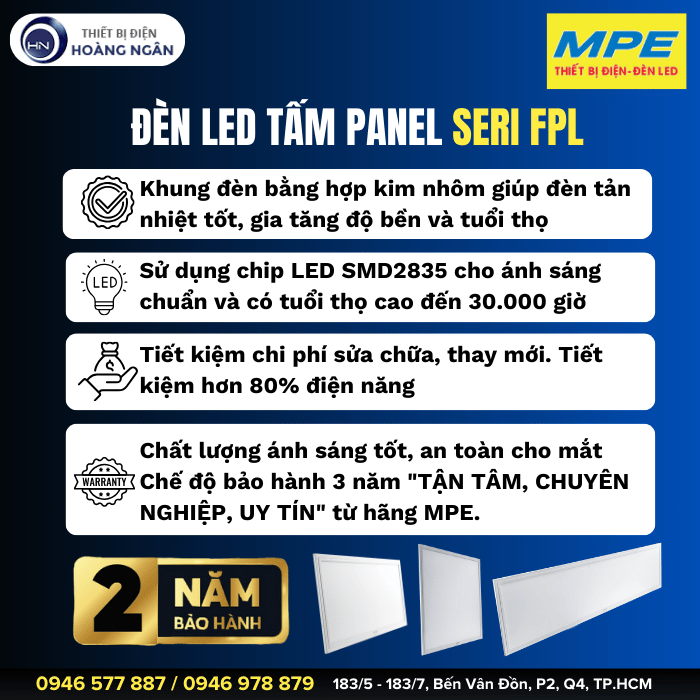 Đèn LED Tấm Panel FPL-6060T Seri FPL MPE