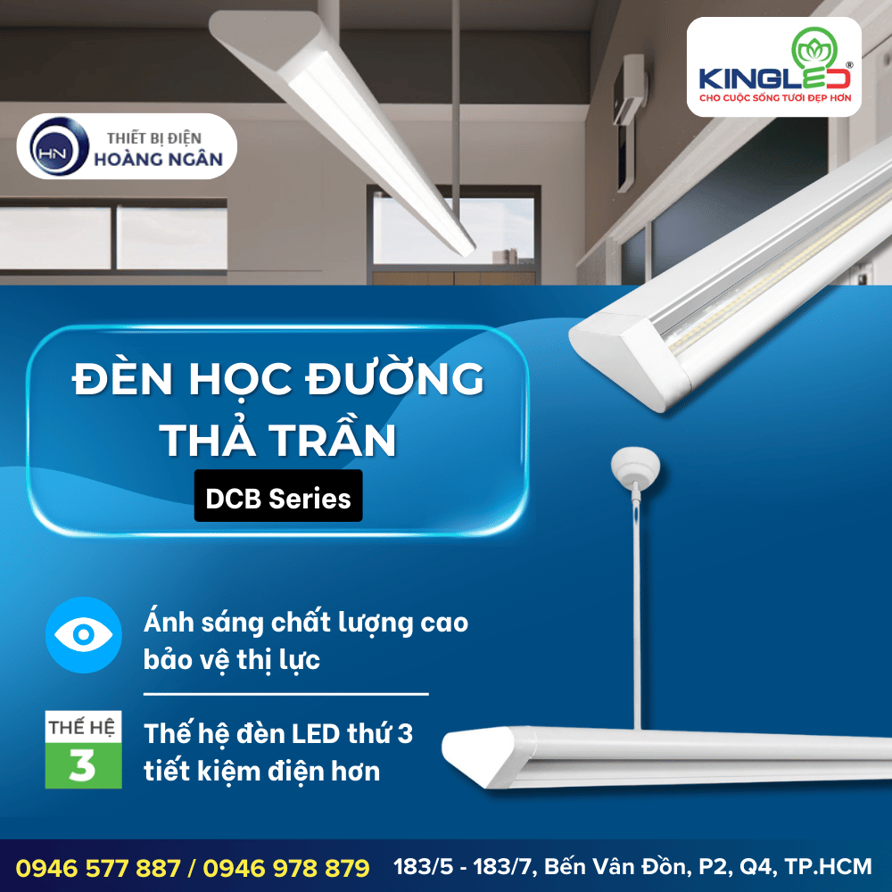 Đèn LED Thả Trần Học Đường KINGLED DCB Series