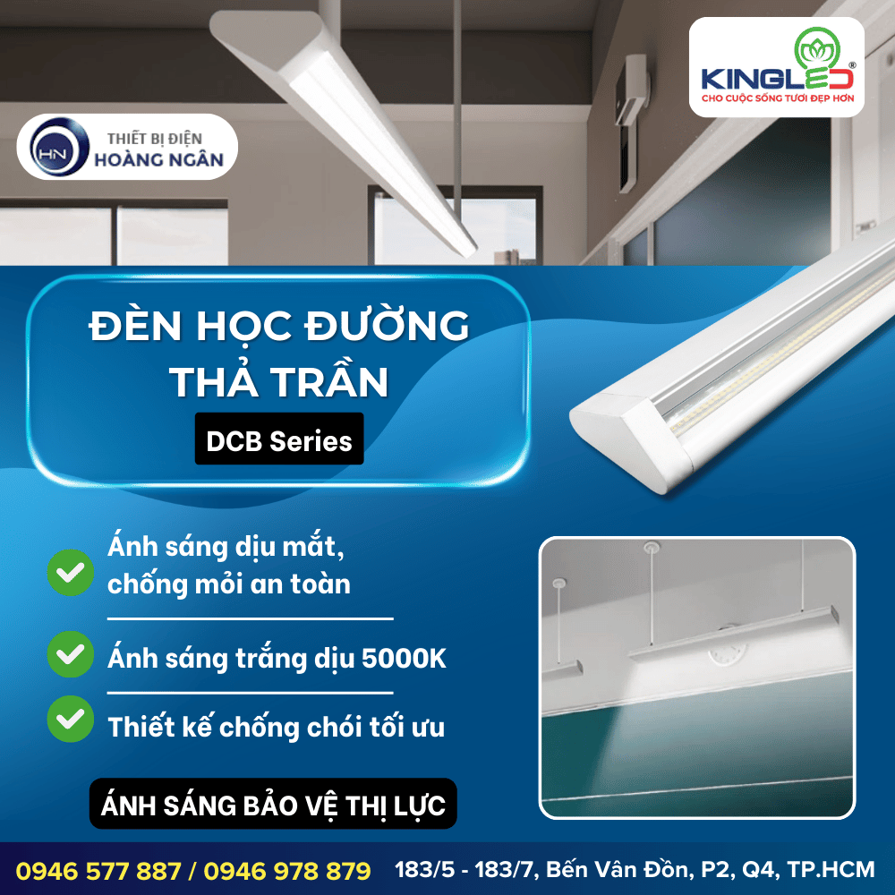 Đèn LED Thả Trần Học Đường KINGLED DCB Series