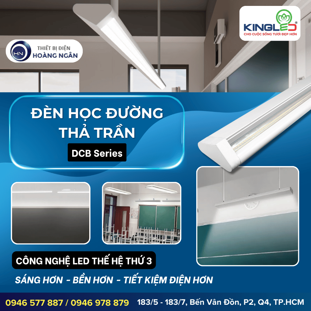 Đèn LED Thả Trần Học Đường KINGLED DCB Series
