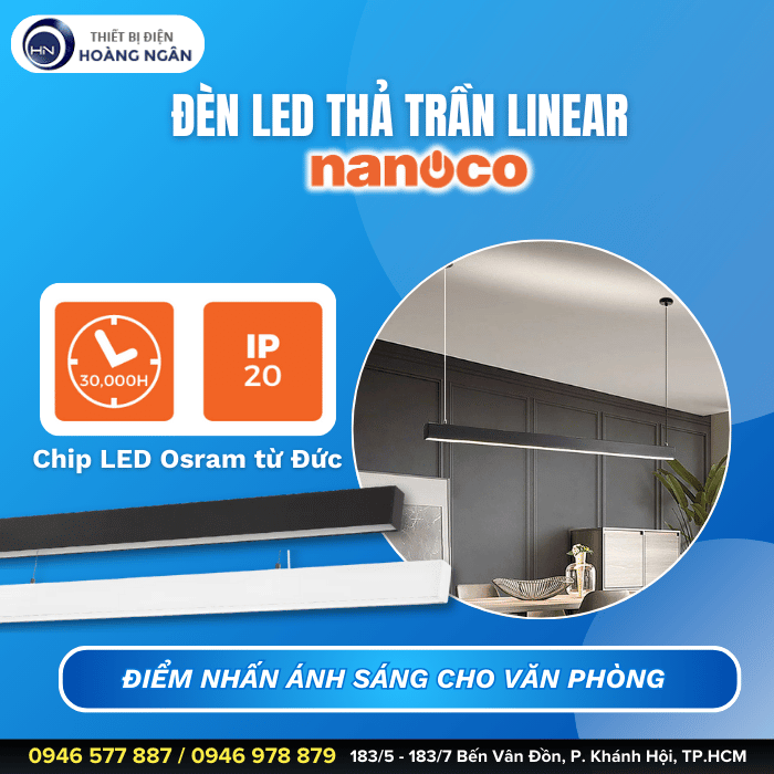Đèn LED Thả Trần Linear Nanoco