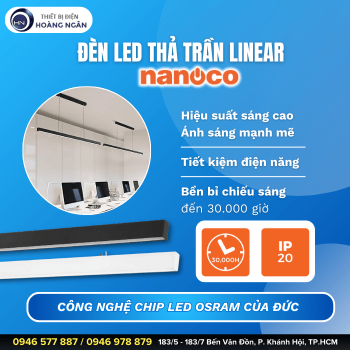 Đèn LED Thả Trần Linear Nanoco