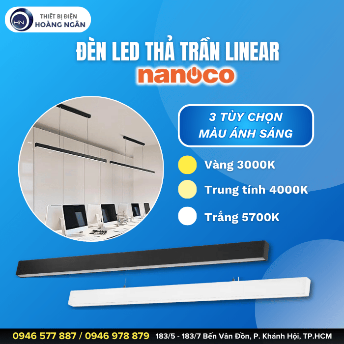 Đèn LED Thả Trần Linear Nanoco