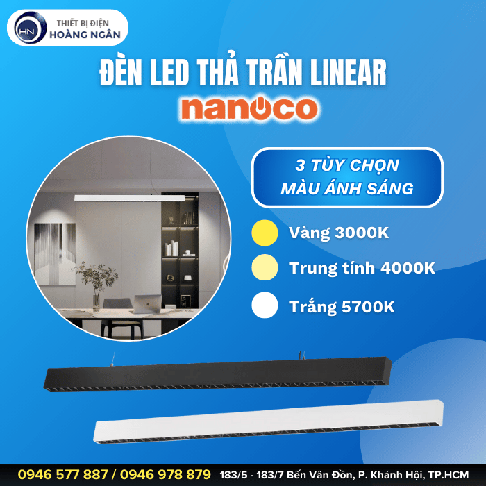 Đèn LED Thả Trần Linear Nanoco