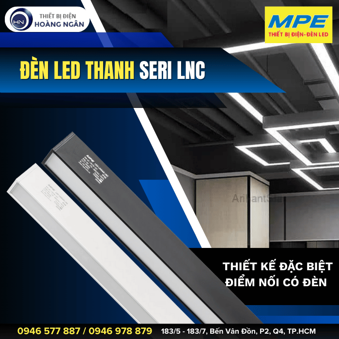Đèn LED Thanh Điểm Nối Có Đèn MPE  Seri LNC
