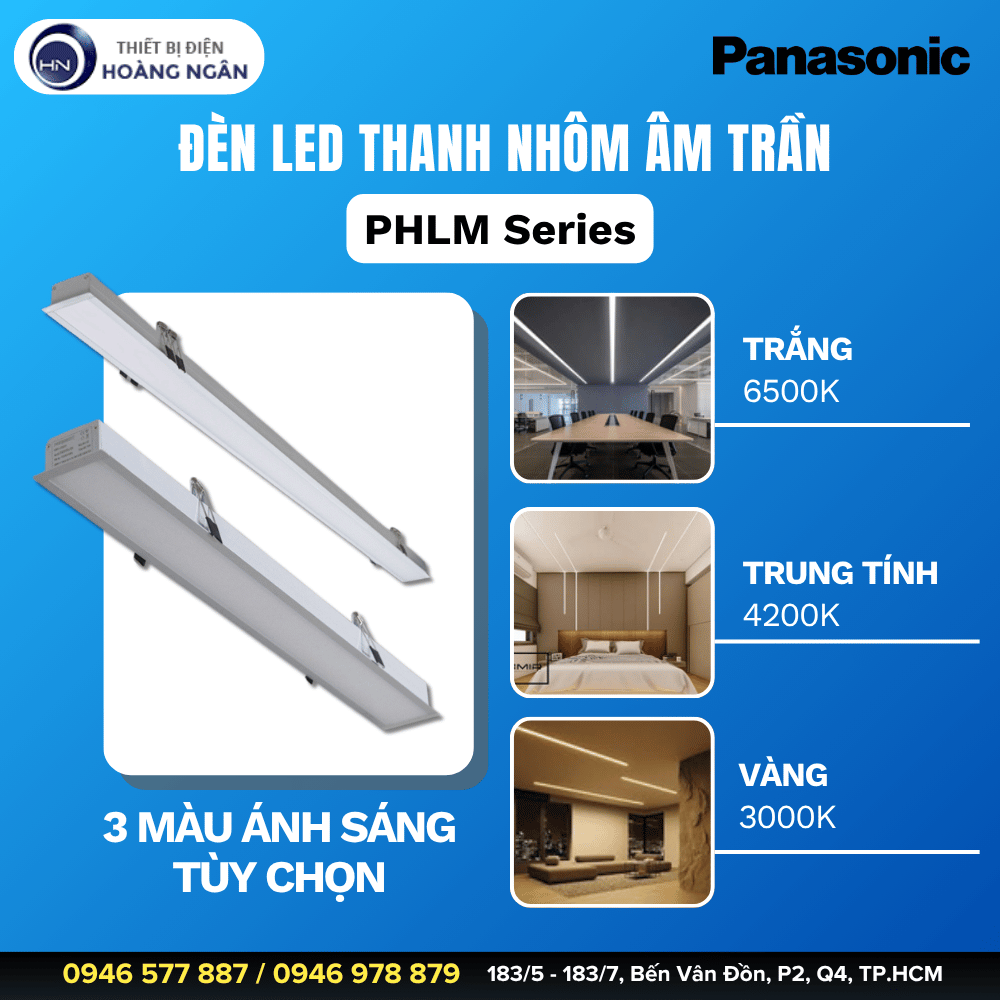 Đèn LED Thanh Nhôm Âm Trần Paragon PHLM Series