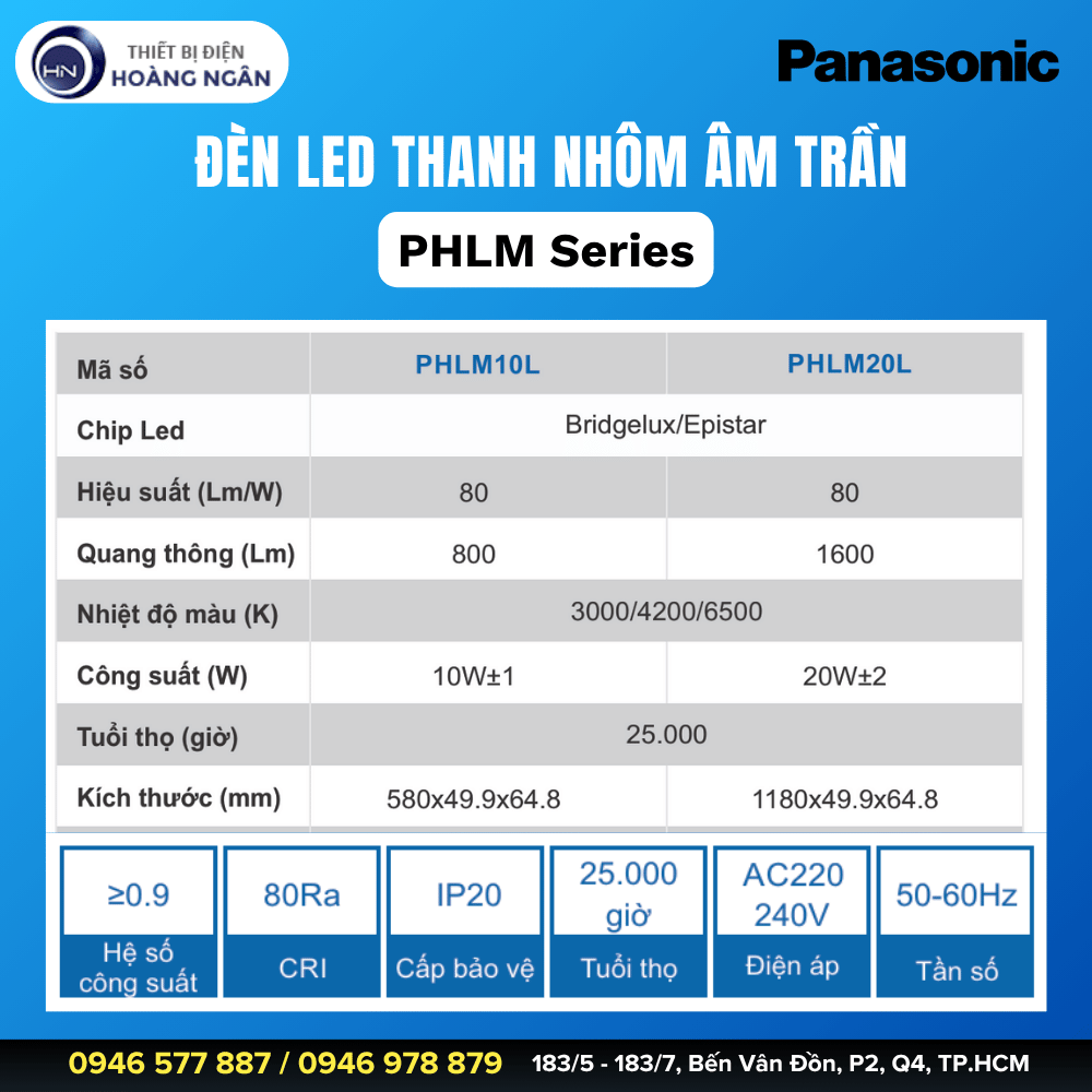 Đèn LED Thanh Nhôm Âm Trần Paragon PHLM Series