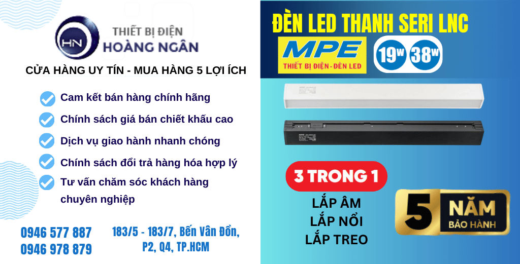 Đèn LED Thanh Seri LNC MPE Điểm Nối Có Đèn