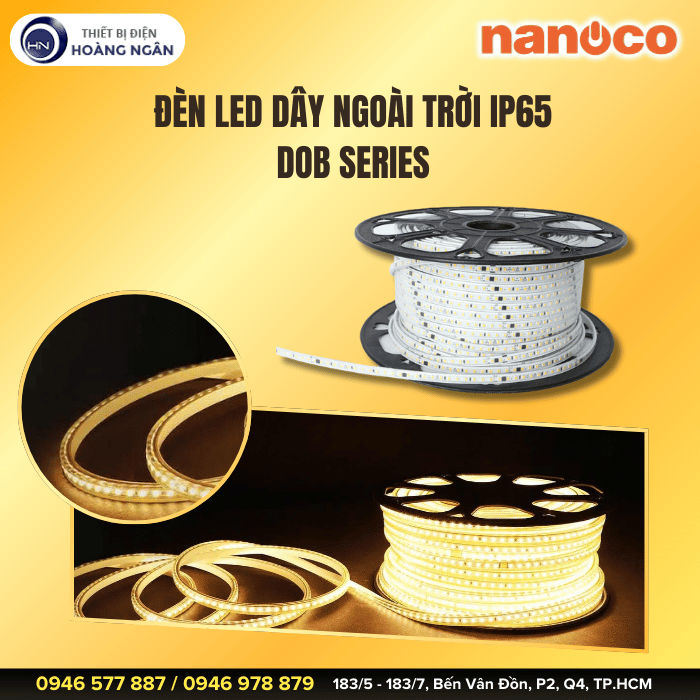 Đèn LED Trang Trí Dây Ngoài Trời IP65 Nanoco - DOB Series DC24V - Bền bỉ, ổn định, dễ thi công