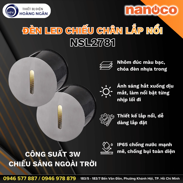 Đèn Sân Vườn LED Chiếu Chân NSL2781 Nanoco