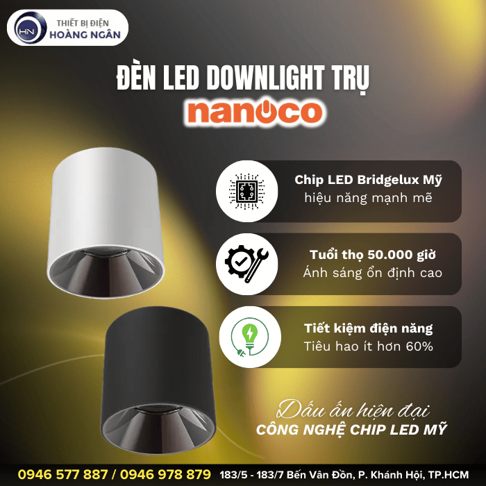 Đèn Lon Nổi Cao Cấp Nanoco