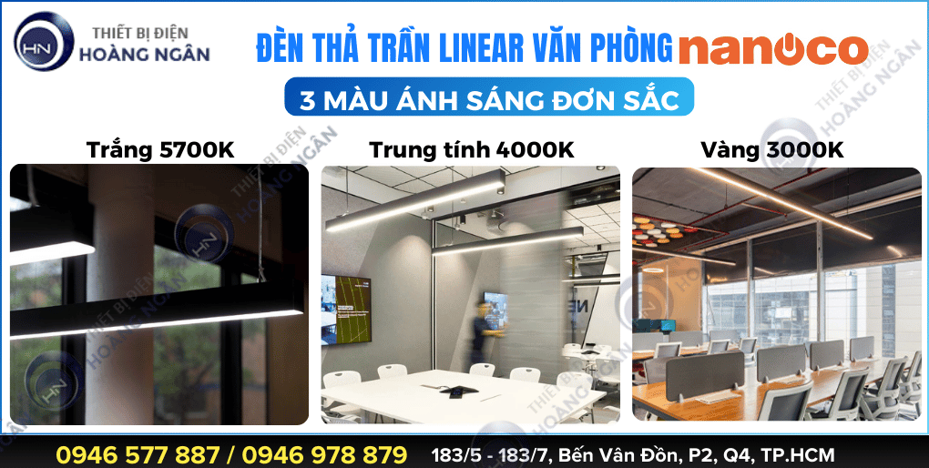 Đèn máng thả trần Linear Nanoco