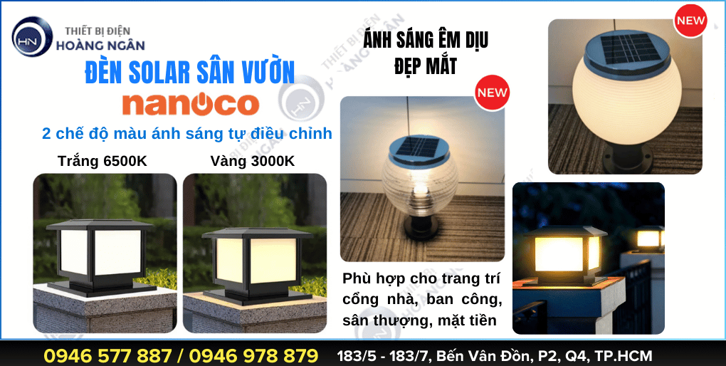 Đèn Năng Lượng Mặt Trời Sân Vườn Chống Nước Nanoco