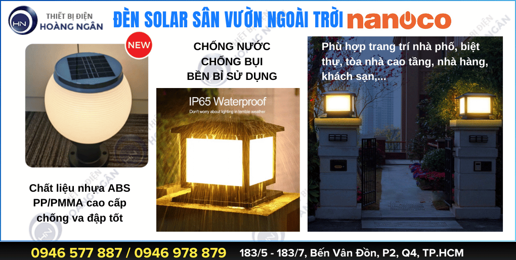 Đèn Năng Lượng Mặt Trời Sân Vườn Nanoco