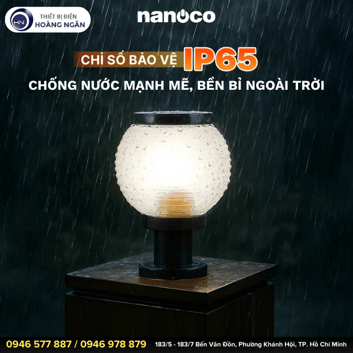 Đèn Năng Lượng Mặt Trời Sân Vườn Chống Nước Nanoco