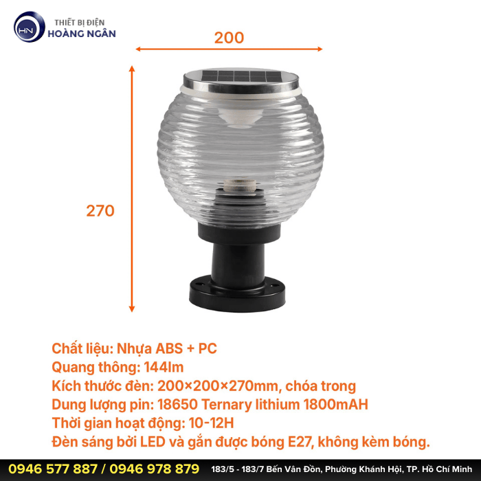 Đèn Năng Lượng Mặt Trời Sân Vườn NTZ06200 Nanoco