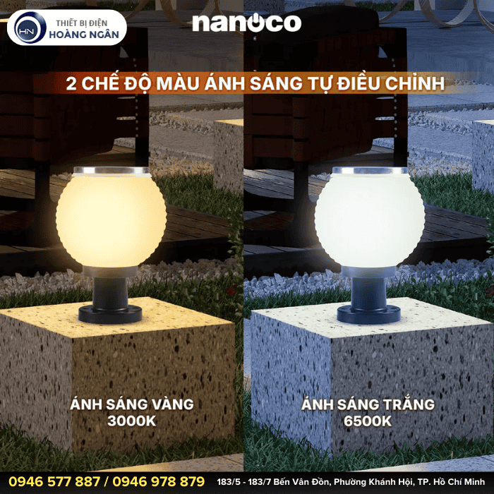 Đèn Năng Lượng Mặt Trời Sân Vườn Nanoco