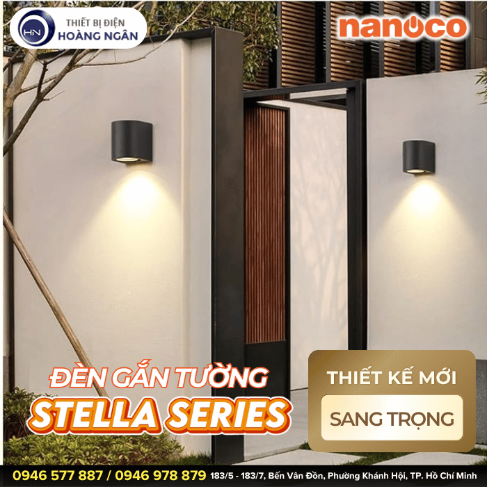 Đèn Ngoài Trời Gắn Tường Nanoco Stella Series NBLS80041