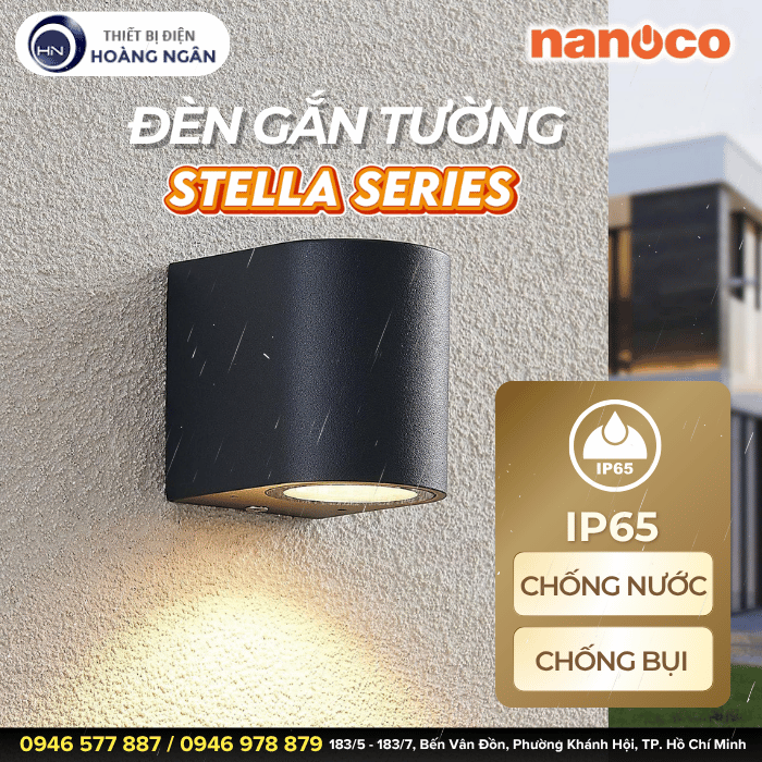 Đèn Ngoài Trời Gắn Tường Nanoco Stella Series NBLS80041