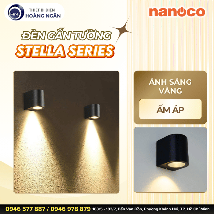 Đèn Ngoài Trời Gắn Tường Nanoco Stella Series NBLS80041