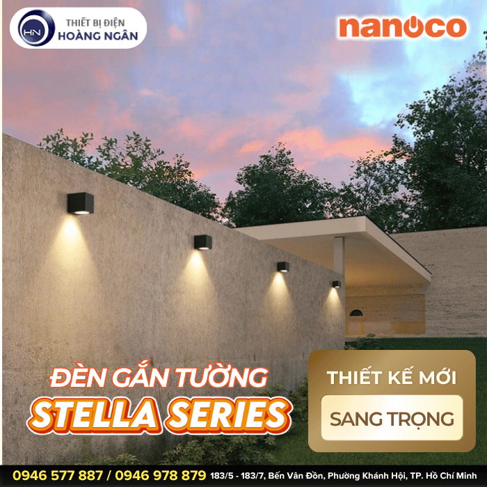 Đèn Ngoài Trời Gắn Tường Nanoco Stella Series NBLS80031