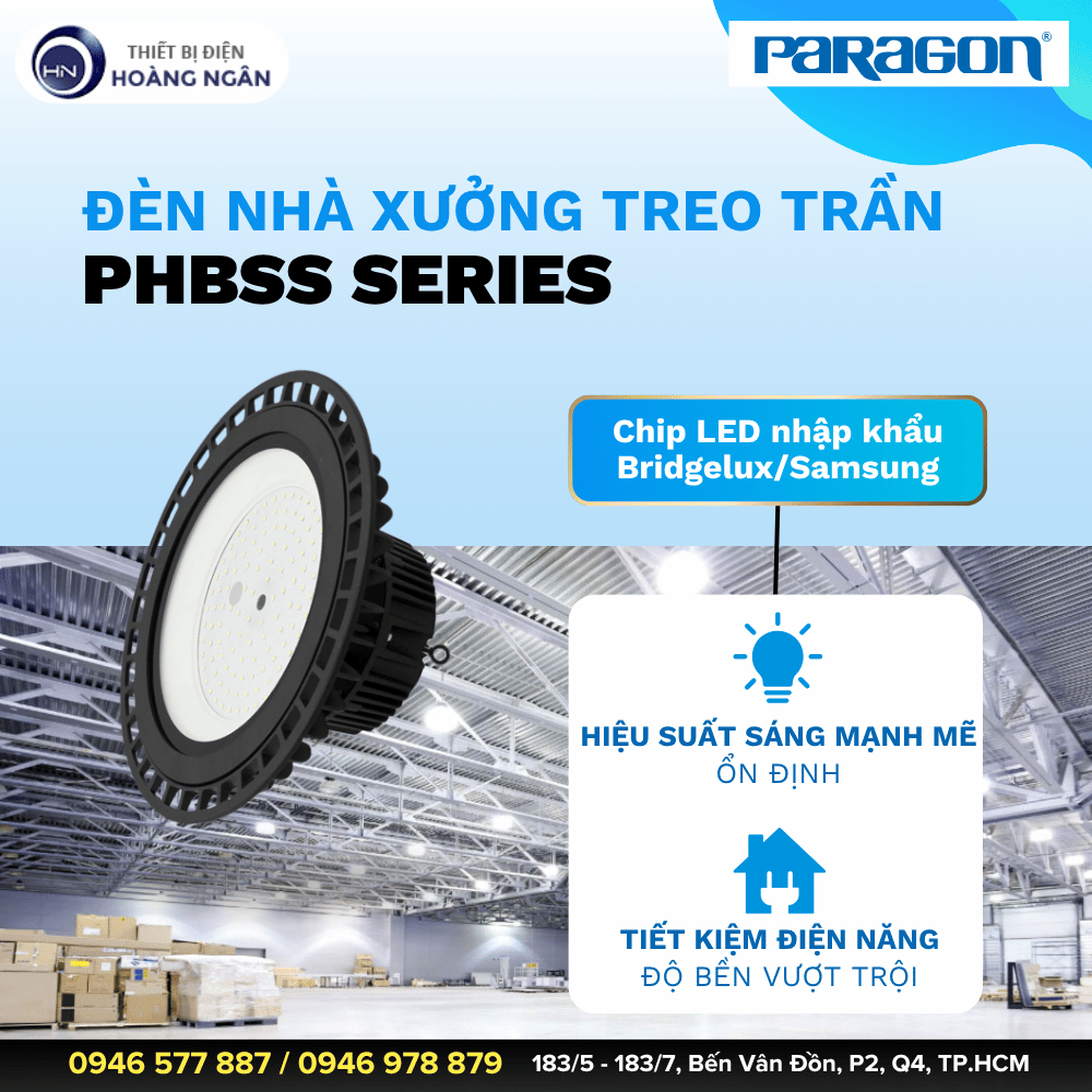 Đèn Nhà Xưởng Treo Trần PHBSS Series Paragon