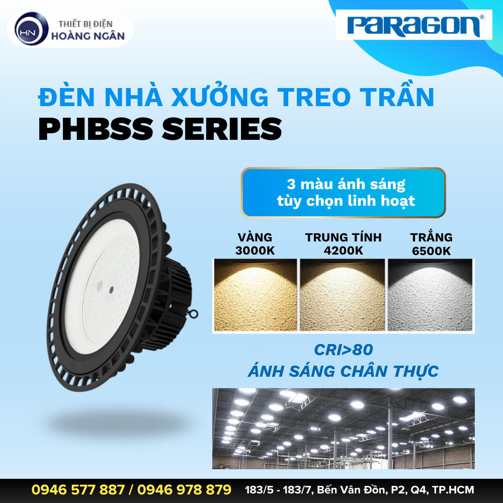 Đèn Nhà Xưởng Treo Trần PHBSS Series Paragon