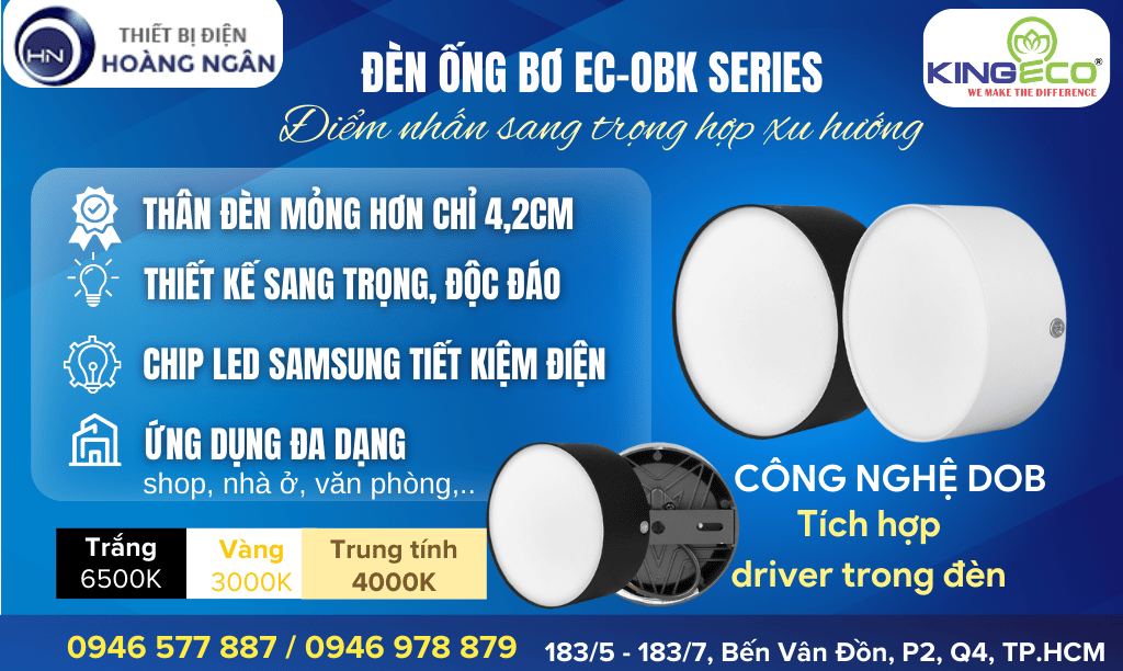 Đèn Ống Bơ EC-OBK Series KingLED