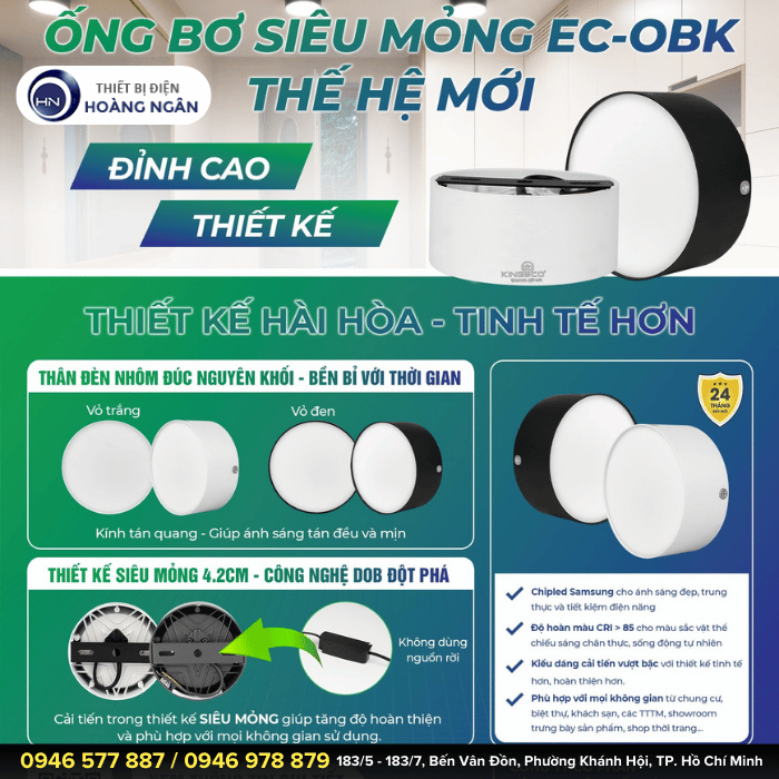 Đèn Ống Bơ EC-OBK Series KingEco