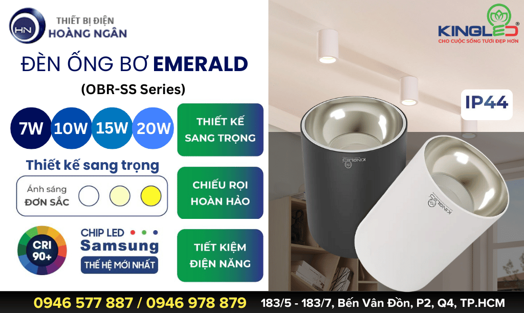 Đèn Ống Bơ Emerald OBR-SS Series KingLed