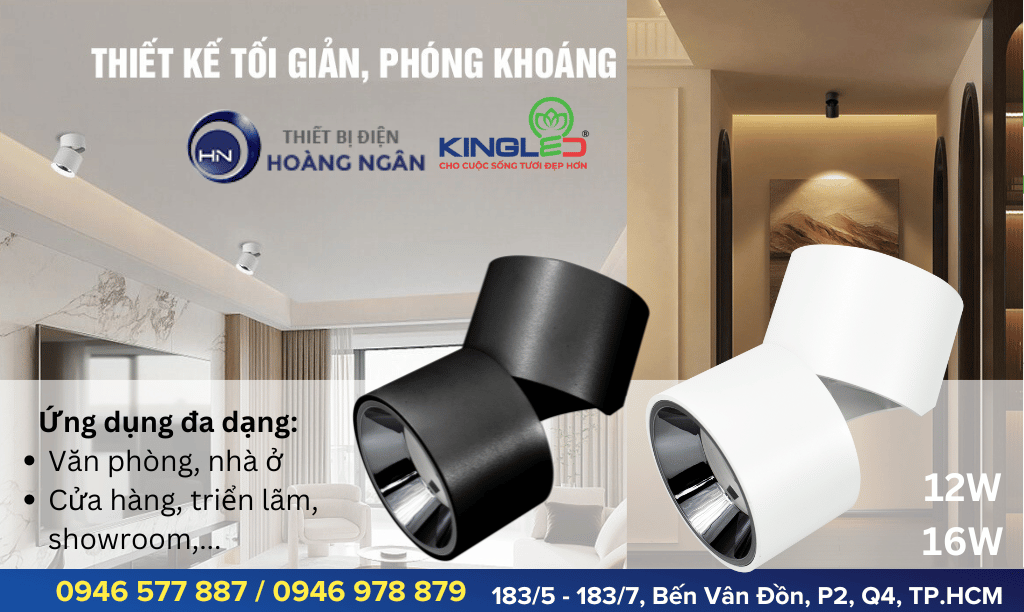 Đèn ống bơ gập chiếu rọi DA-OBRG Series KingLED