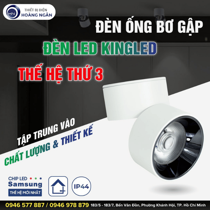 Đèn Ống Bơ Gập Chiếu Rọi DA-OBRG Series KingLED