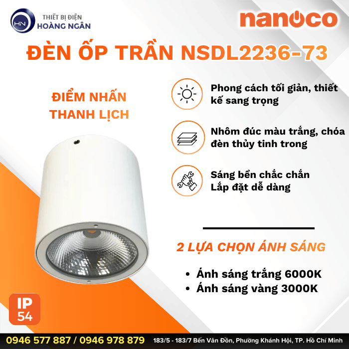 Đèn Ống Bơ Ngoài Trời NSDL2236-203 Nanoco