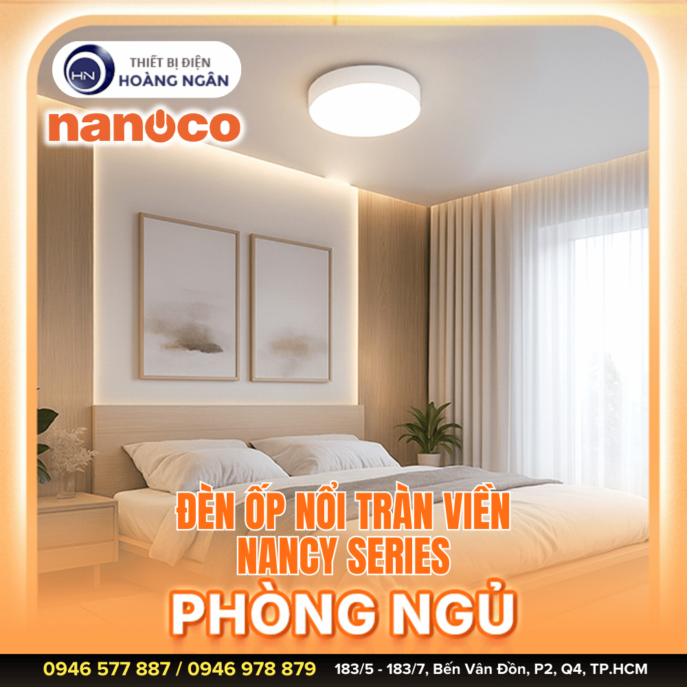 Đèn Ốp Nổi Tràn Viền Nanoco Nancy Series