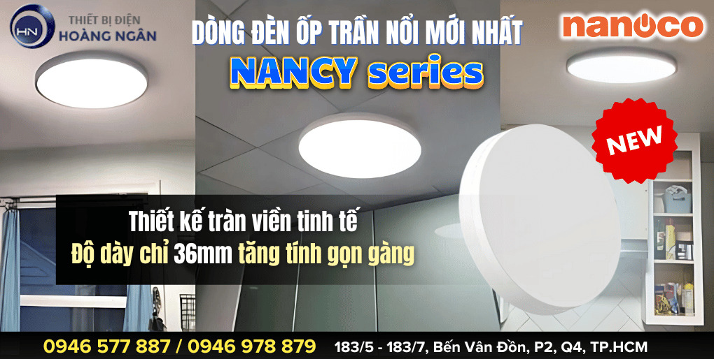 Đèn Ốp Trần Ban Công Nanoco Nancy Series - CHIẾU SÁNG HOÀN HẢO -  CHỐNG NƯỚC BỀN BỈ