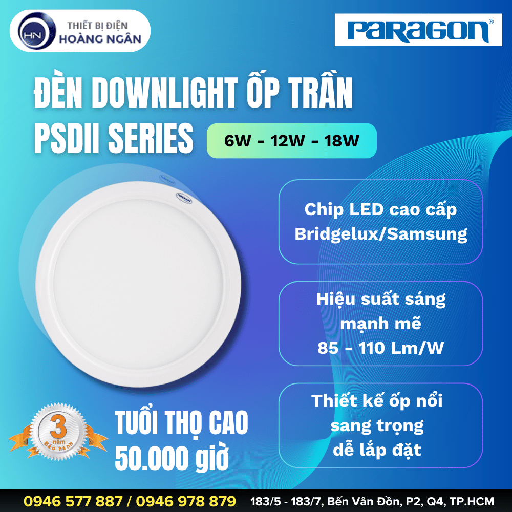 Đèn Ốp Trần Gắn Nổi Paragon PSDII Series