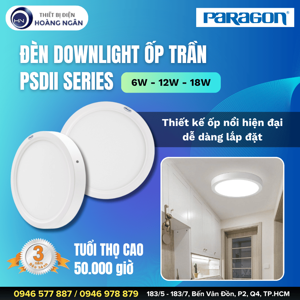 Đèn Ốp Trần Gắn Nổi Paragon PSDII Series