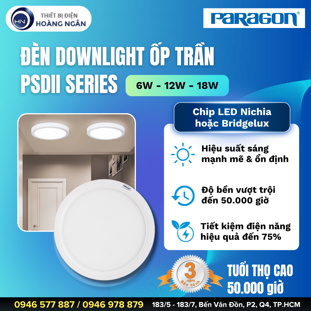 Đèn Ốp Trần Gắn Nổi Paragon PSDII Series