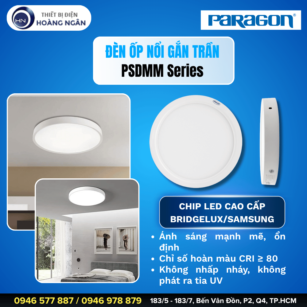 Đèn Ốp Trần Gắn Nổi Paragon PSDMM Series