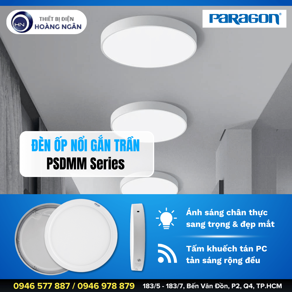 Đèn Ốp Trần Gắn Nổi Paragon PSDMM Series